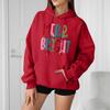 Women's Loose Comfortable Casual Fashion Character Printed Hooded Long Sleeve Sweatshirt