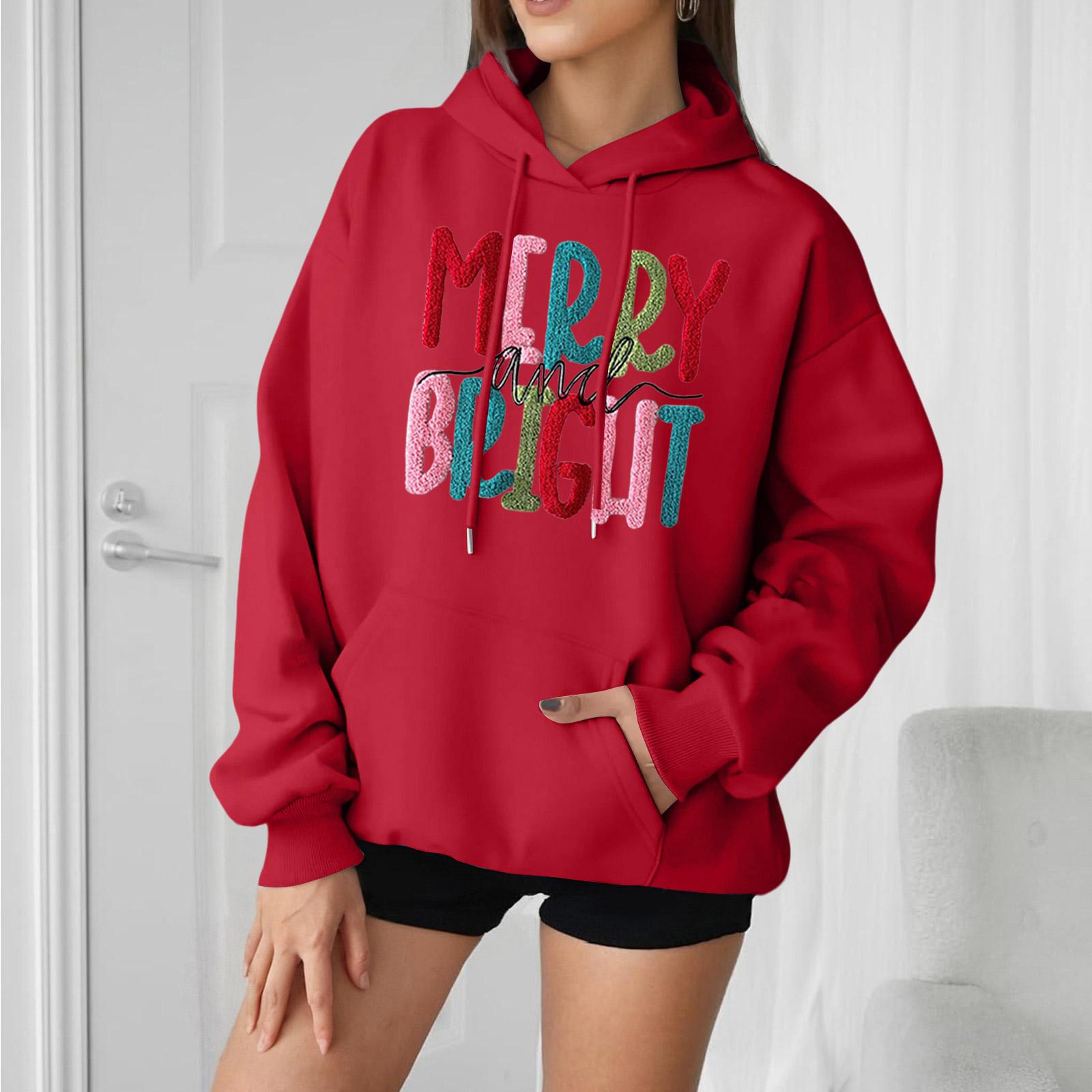 

Women s Loose Comfortable Casual Fashion Character Printed Hooded Long Sleeve Sweatshirt XL винний