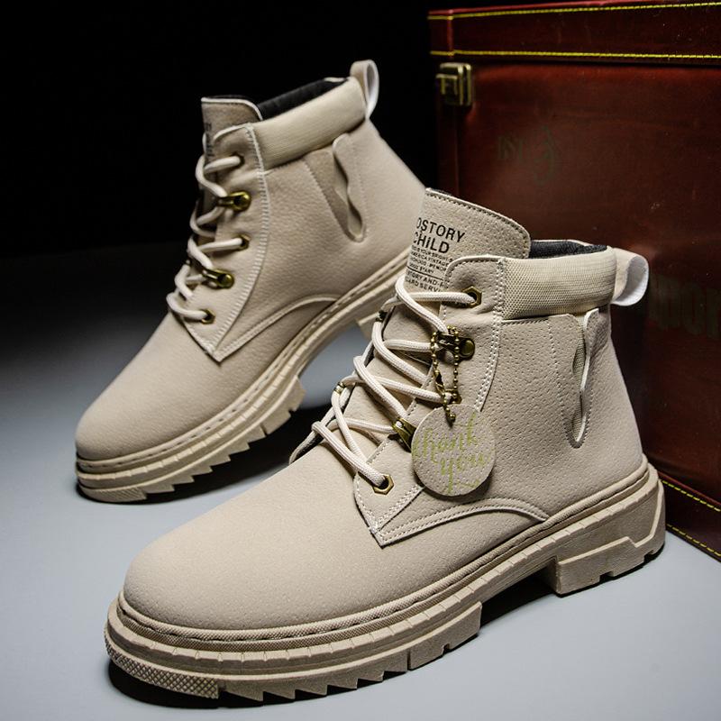 Pánské kotníkové boty Podzimní a zimní móda Pohodlné Martensky Pánské boty Pracovní boty