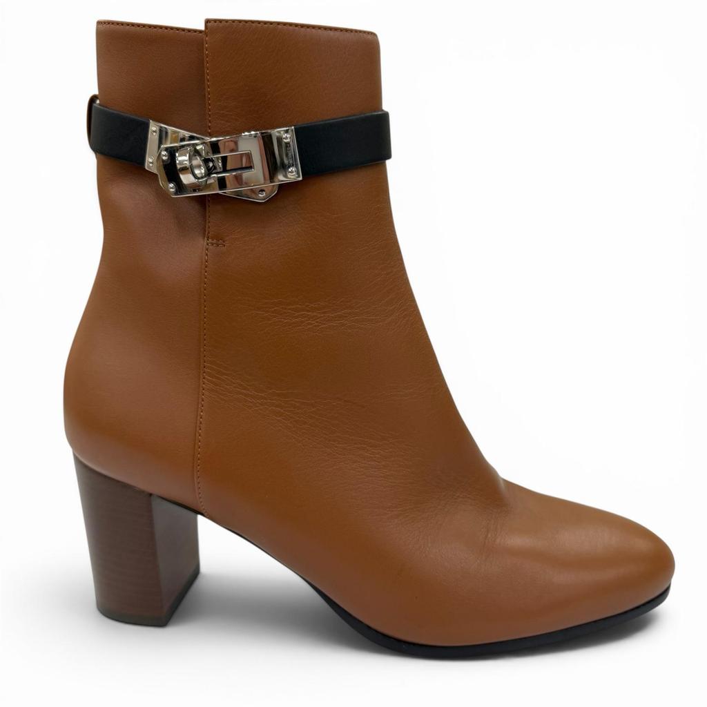Excellent HERMES Short Boots Saint Germain Short Kelly Boots Brown 37 182102Z Used