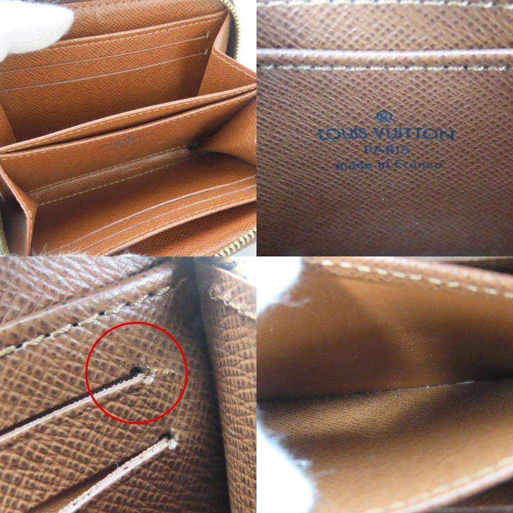Gebrauchtes LOUIS VUITTON Münzetui Zippy Münzbörse M60067 Rundum-Reißverschluss Monogramm Braun Münzfach