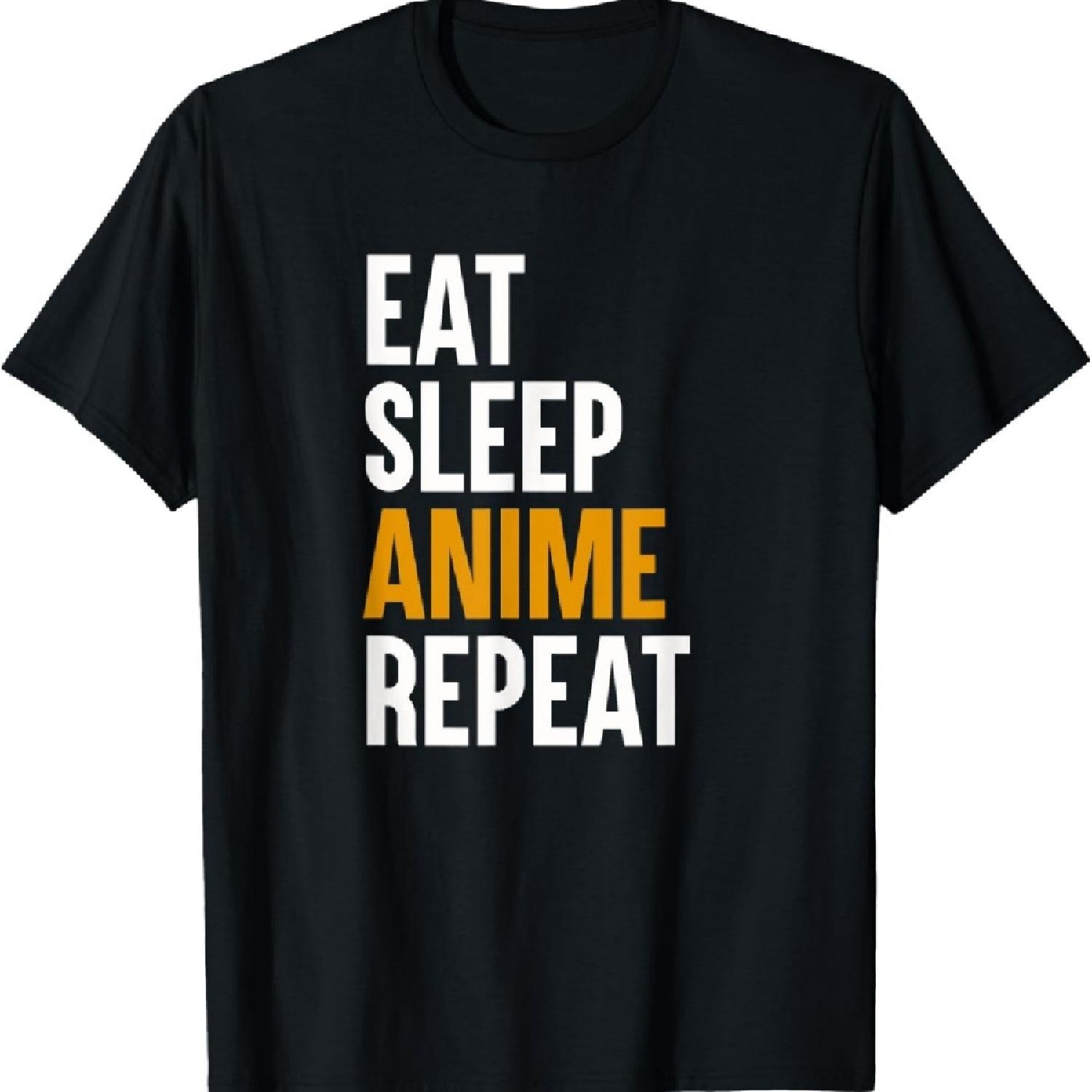 

Eat Sleep Anime Repeat – Funny Anime Merch T-Shirt XXXXXL чорний