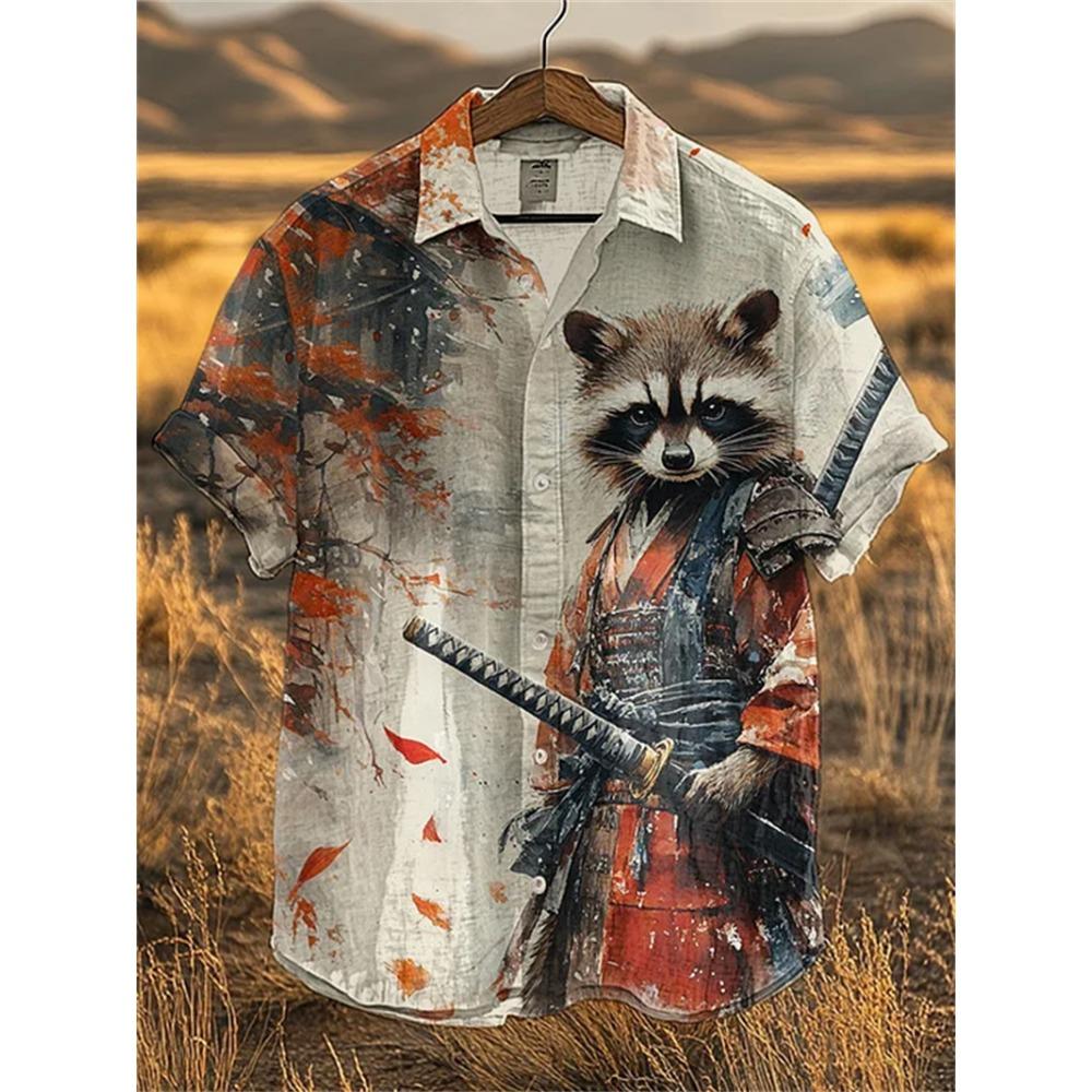 Мужская ретро рубашка с коротким рукавом в стиле колор-блок, этническая, ретро, tribal, повседневная, модная, топ S