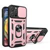 Shockproof Armor Case for iPhone 14 Pro Max Plus Windows Slide Camera Lens Protection Ring Stand Phone Cover for iPhone 14pro 14promax 14plus Cases