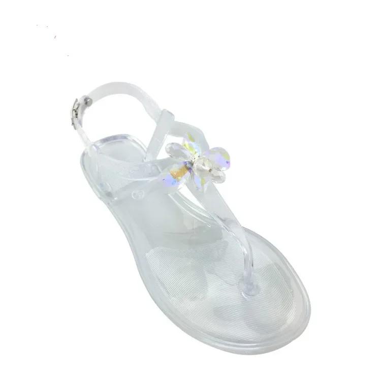 

Fashion 2025 Summer New Women Shoes Flat Sandals Black Female Beach Flip Flops Holiday Seaside Simple Fashion Woman Jelly Sandalias 41 чистый