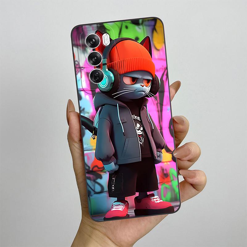 For OPPO Reno 12 CPH2625 Reno12 Pro Phone Case 12pro 5G CPH2629 Love Heart Silicone Soft Shockproof Back Cover Protective Shell