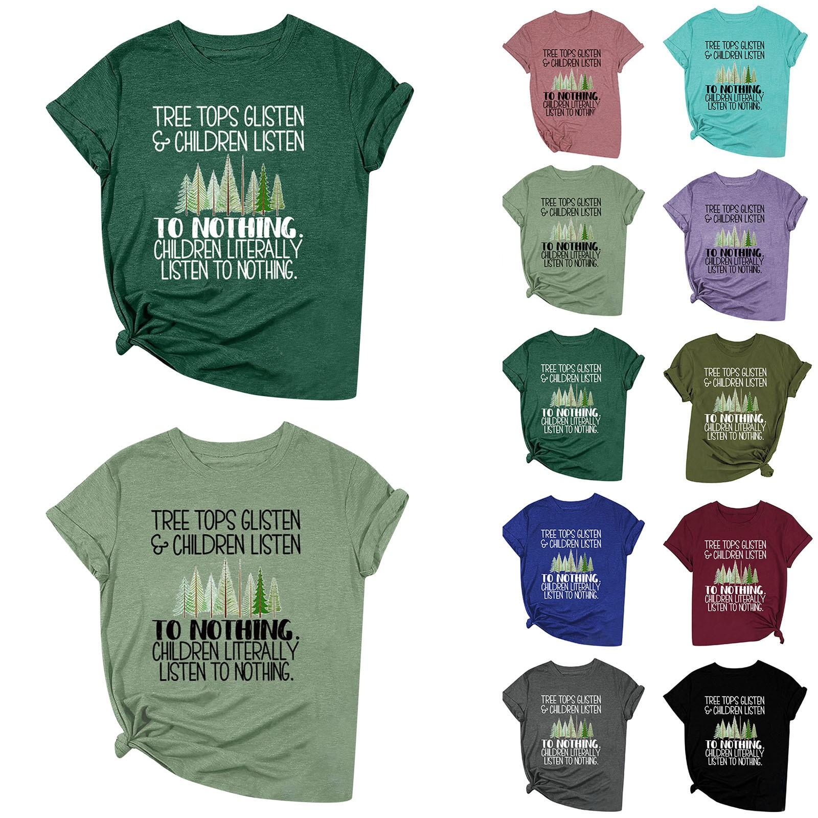 

2022 футболка для женщин с забавным буквенным принтом, повседневная футболка с коротким рукавом, женская футболка для подарка