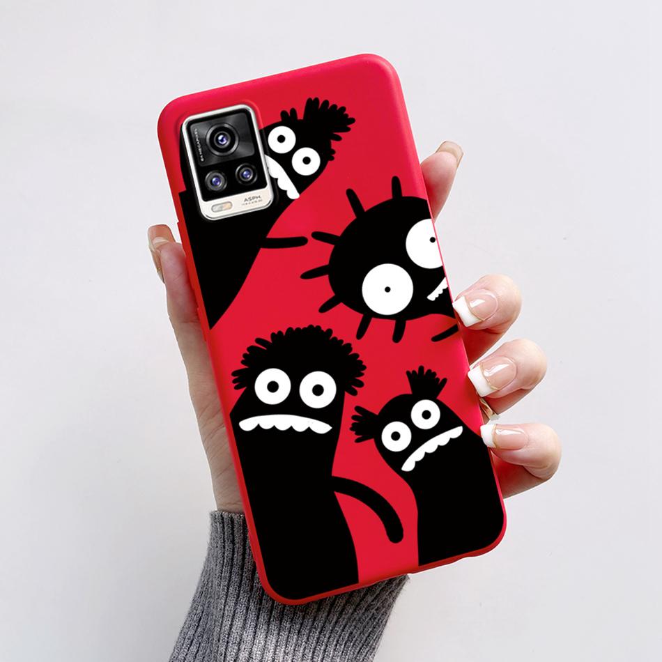For Vivo V20 2021 Case V2040 Cute Cat Bear Frog Cover Soft Silicone Slim Phone Case For Vivo V20 V 20 VivoV20 V2025 V2024 Bags