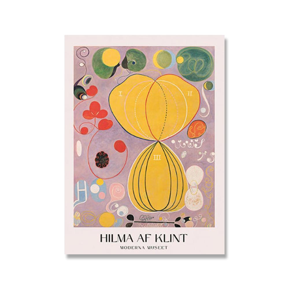 Hilma Af Klint Print Modern Art Abstract Geometric Art - Gift Idea Home Decor Wall Art Canvas  Exhibition Poster No Frame