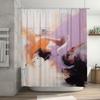 Abstract Bathroom Shower Curtain with Geometric Design Perfect for Modern Decor Styles