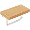 Beech Wood Punch-Free Toilet Paper Holder