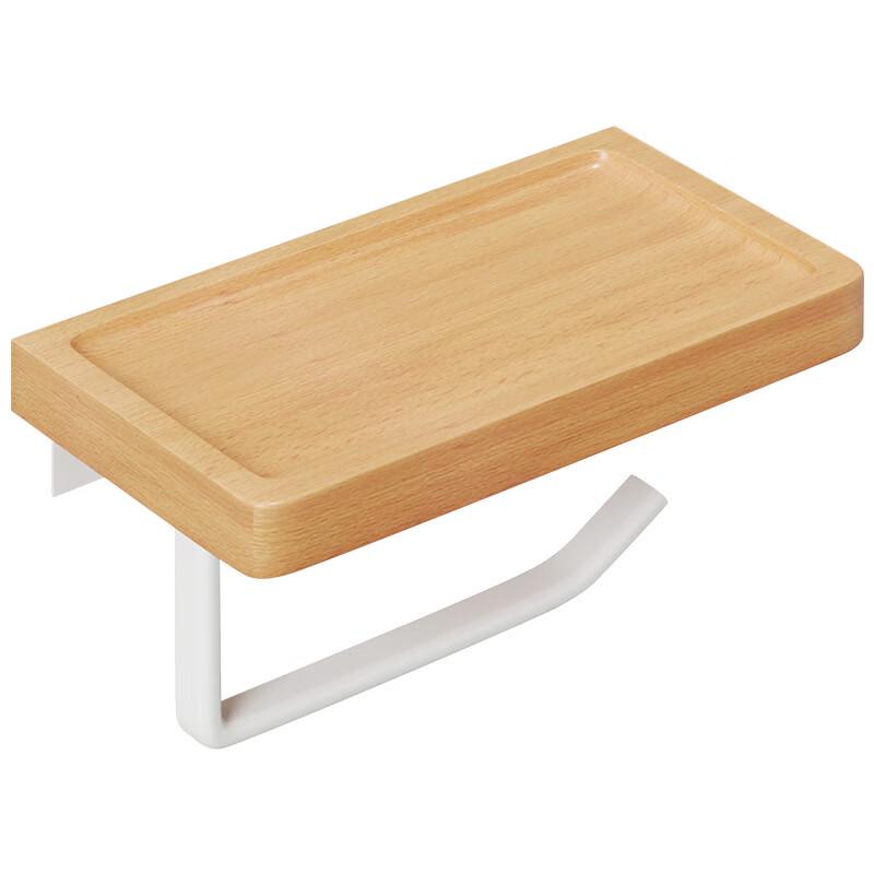 Beech Wood Punch-Free Toilet Paper Holder