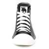 Akiriko MOZ Rain Sneakers with Molded Size L Women's High-Top One-Piece Insoles, Black/White,