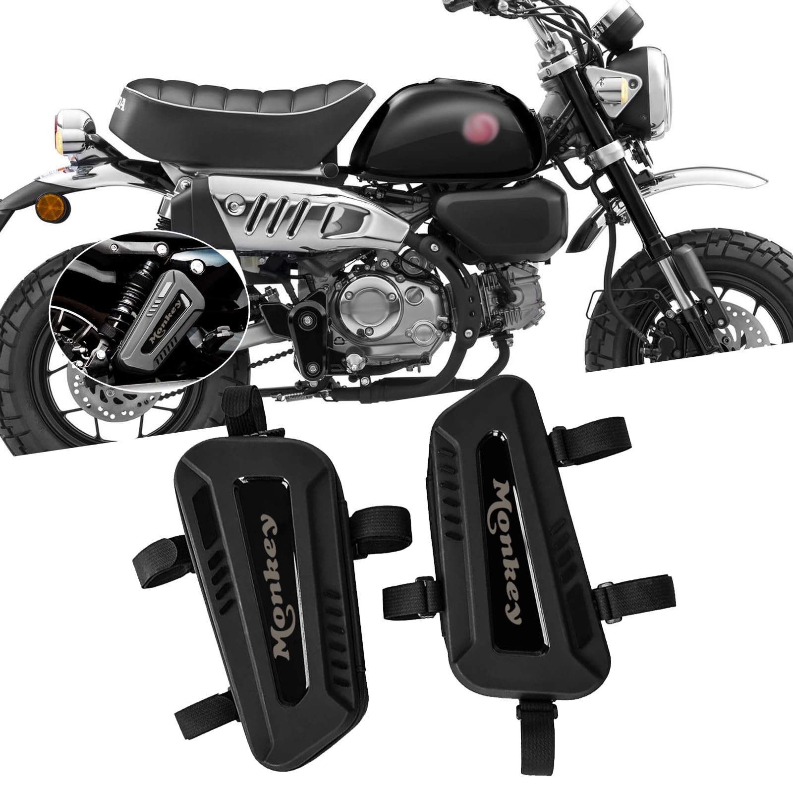 HUANGCJCJ Для DAX125 DAX ST125 DAX ST125 Monkey 125 Жесткая боковая сумка