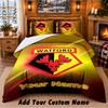 Watford FC Pattern Bedding 3Pcs Set Custom Name, Bed Sheet And Pillowcases For Home Bedroom