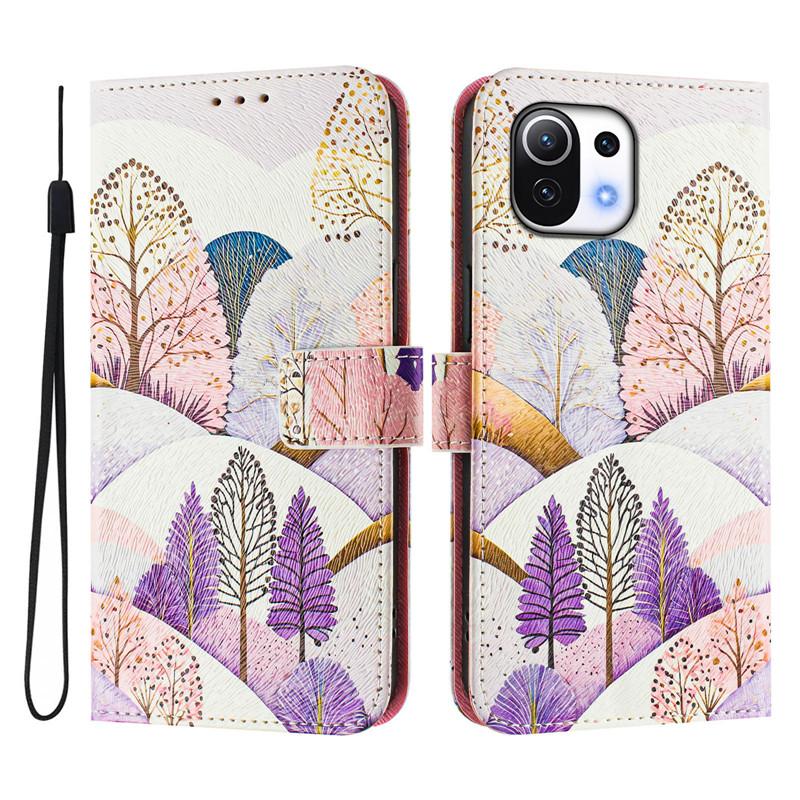 Luxury Flip Leather Case For Xiaomi 11 Lite 5G NE Flip Cover On For Xiomi 11T Mi 11 Ultra Pro Wallet Bags Flower Cases Shell