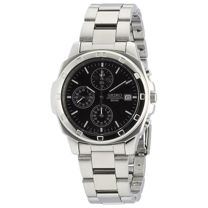 Seiko SND191P Men s Watch - Black/Silver/Silver