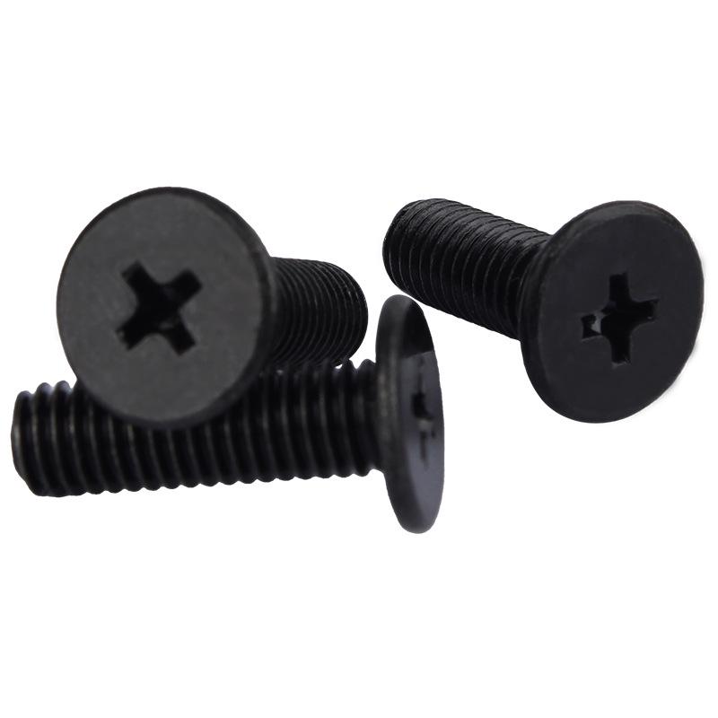 Black Zinc Plated 304 Stainless Steel Phillips Pan & Flat Head Machine Screws M2-M6