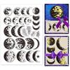 Custom Moon Theme PVC Plastic Clear Stamps for DIY Scrapbooking Photo Album Decorative Cards Making Moon 160x110mm