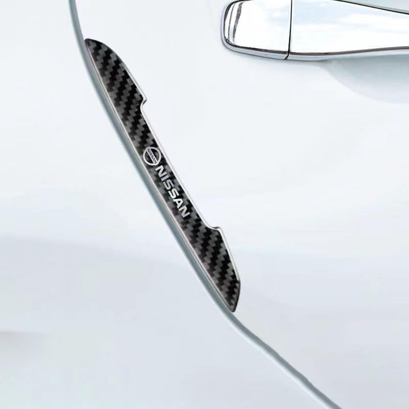 KRGNPLE 4pcs Car Door Guard Door Collision Proof Sheet Carbon Fiber Door Protector Corner