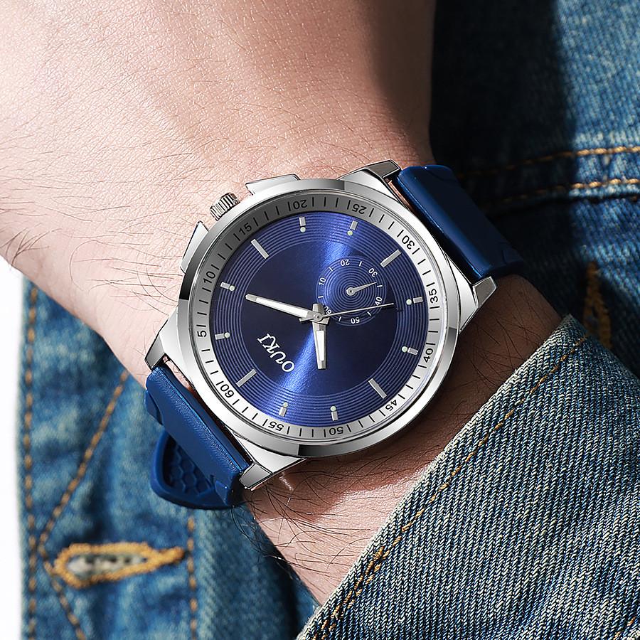 Ouki Heren Quartz Horloge Met Mineraal Glas Wijzerplaat Voor Modieuze Casual Kleding