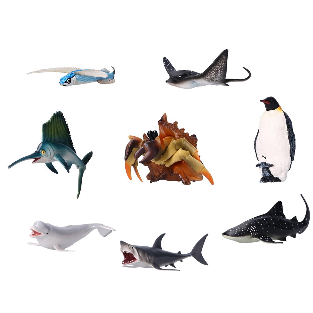 Marine Life Toys Cute Realistic Safe Plastic Educational Sea Animals Figures Model for Kids