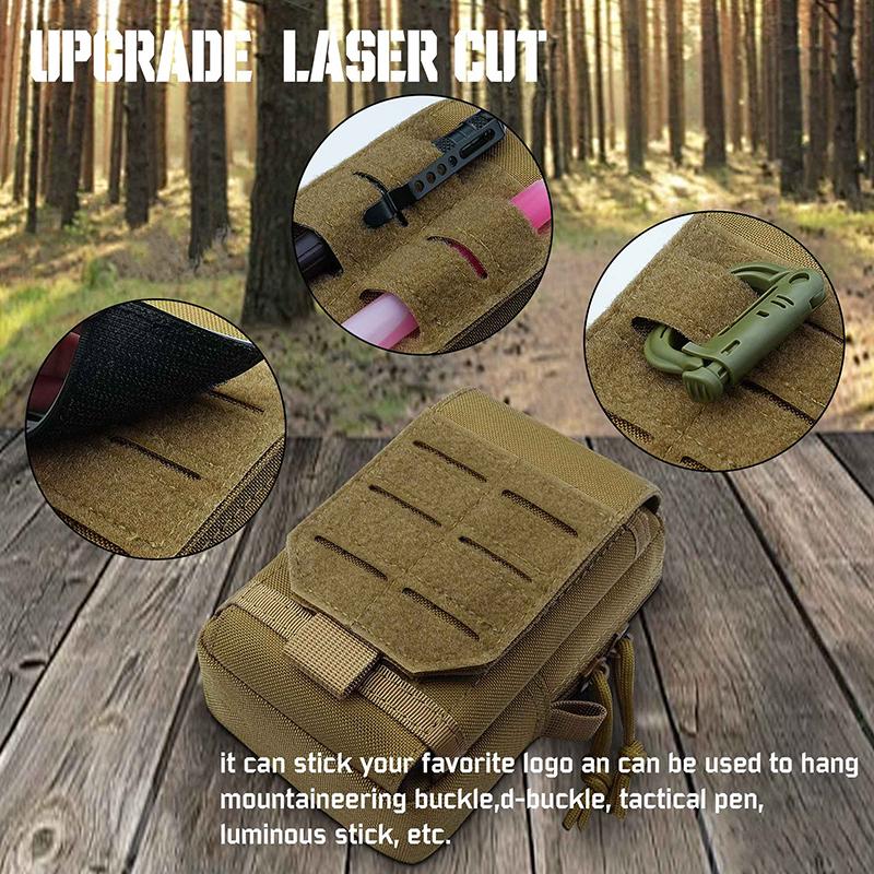 Tactical Molle Phone Pouch EDC Utility Waist Bag Smartphone Holster Holder Molle Attachment Belt Pouch Outdoor Tools Gadget Bag