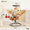 Luxury Wrought Iron Christmas Candle Holder Wreath for Dining Table Decor