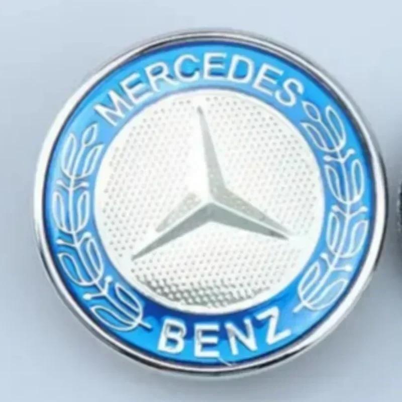 WTPEU1 C200 E200 New 2025 For Mercedes Benz 57mm ABS Car Flat Hood Emblem Sticker Front Badge Logo For Mercedes Benz W253 X253 X205 GLC