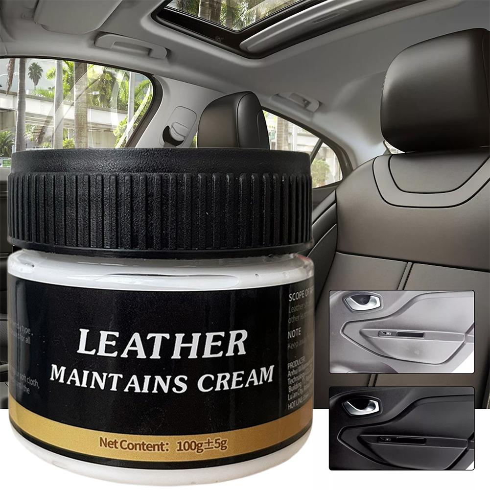 100g Multi-purpose Leather Cream Conditioner Interior Leather Polishing Cream Leather Care Essence Oil Car Care Maintenance