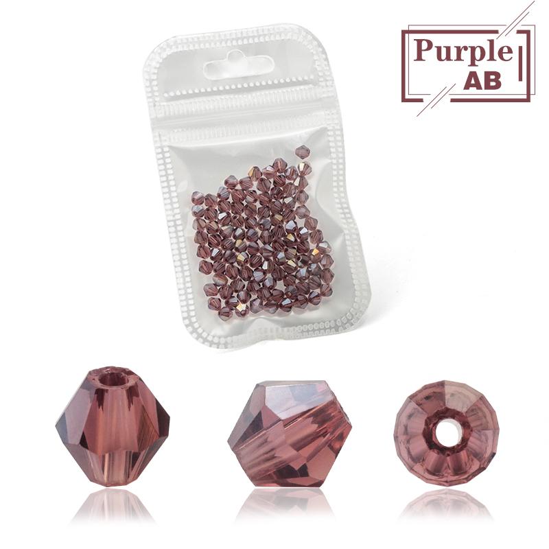 1000pcs  Wholesale Big Bag Colorful 4mm Bicone Crystal Beads Glass Beads Loose Spacer Beads Bracelet Jewelry Making Accessories