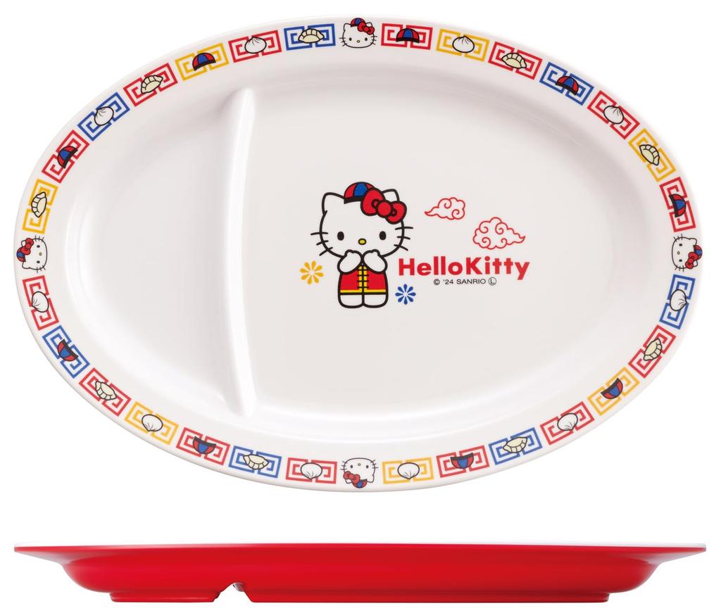 Skater Melamine Gyoza Chinese Dishwasher Sanrio Hello Dish, Style, Safe, Kitty, MCH3-A