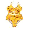 Sexy Women Bikini Print Bandage Two-piece Swimwear Swimsuit Beachwear Set