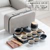 Travel Tea Set, Tea Tray, Household Kung Fu Teacup, Outdoor Portable Teapot, Ceramic Business Gift.