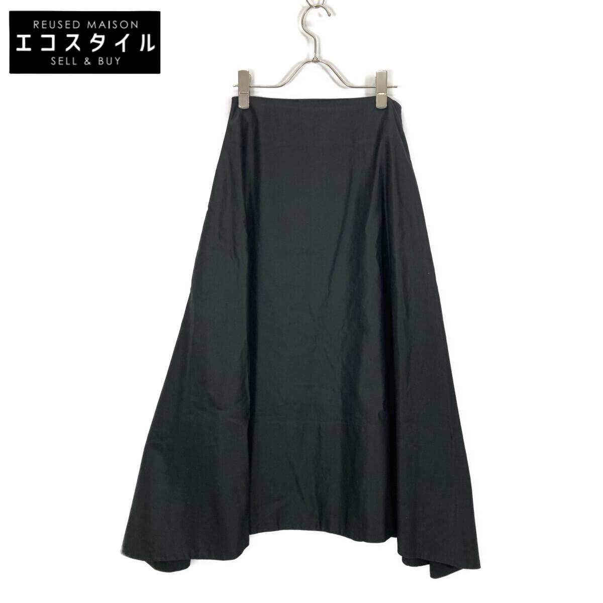 

MADISON BLUE MB191-6028 Black Cotton Linen Flared Long Skirt skirt XS blackUsed