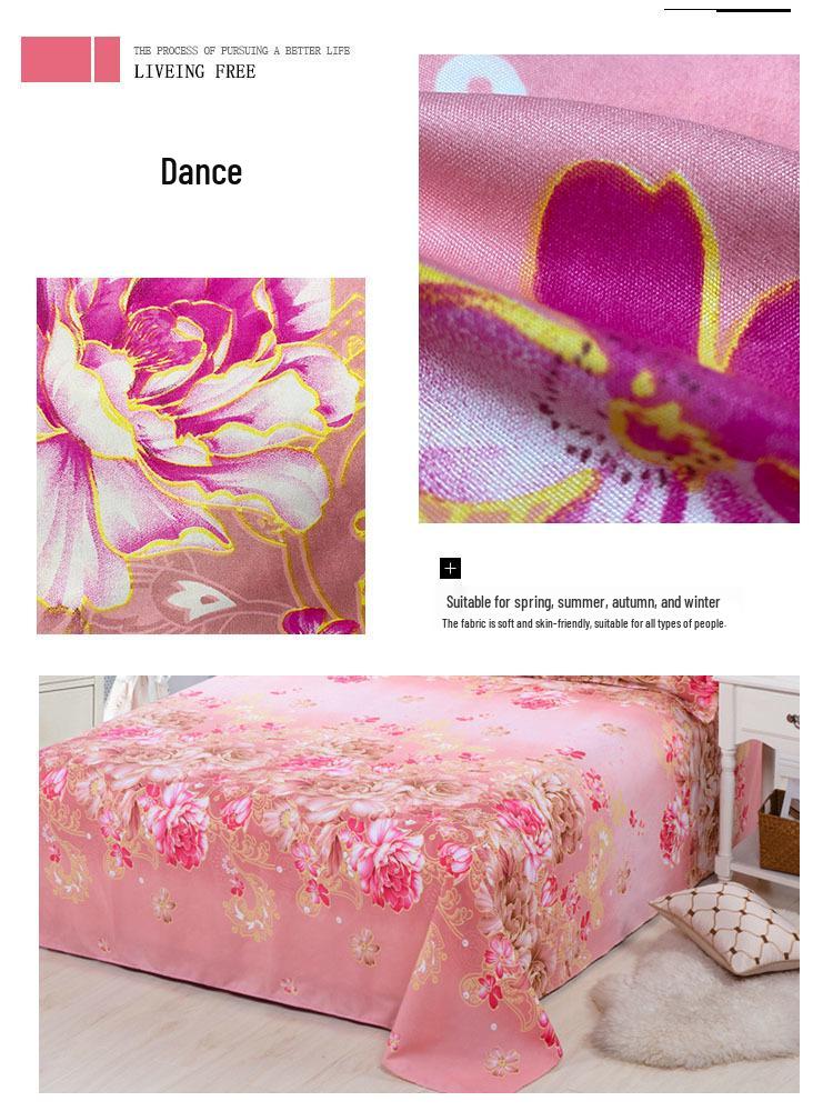 Flannel Cartoon Bed Sheet for Student Dormitory - Single/Double Bed, Free Shipping