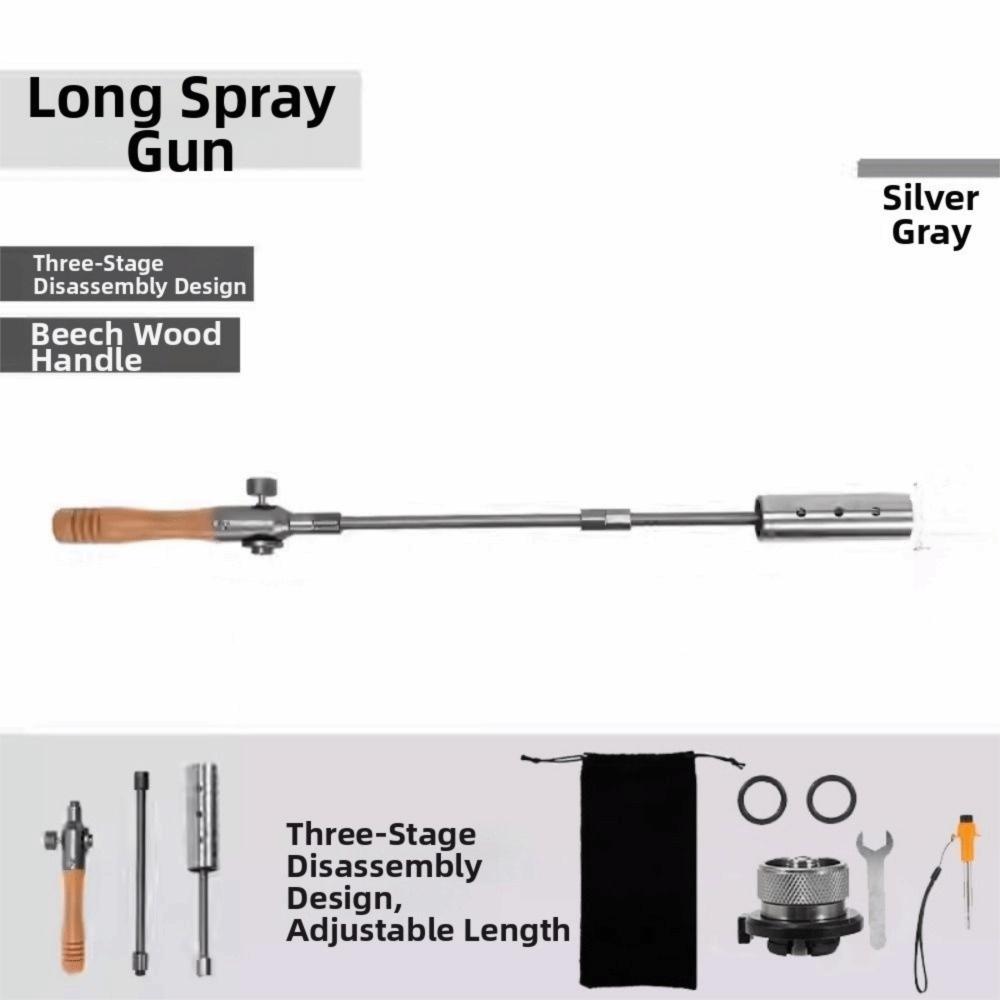 Removable Fuel Burner Lighter Timber Handle Flame Lighter Lengthened BBQ Igniter Fire Starting
