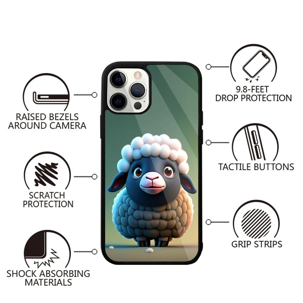 

Милый чехол для телефона с овечкой и козлом для iPhone 16,15,14,13,12,11,Plus,Pro,Max,Mini Магнитная беспроводная зарядка Magsafe iPhone14promax