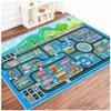 Kids City Map Carpet Mat Rug - Colorful Town Design Home Decoration Soft Play Floor Mat for Bedroom Living Room Decoration