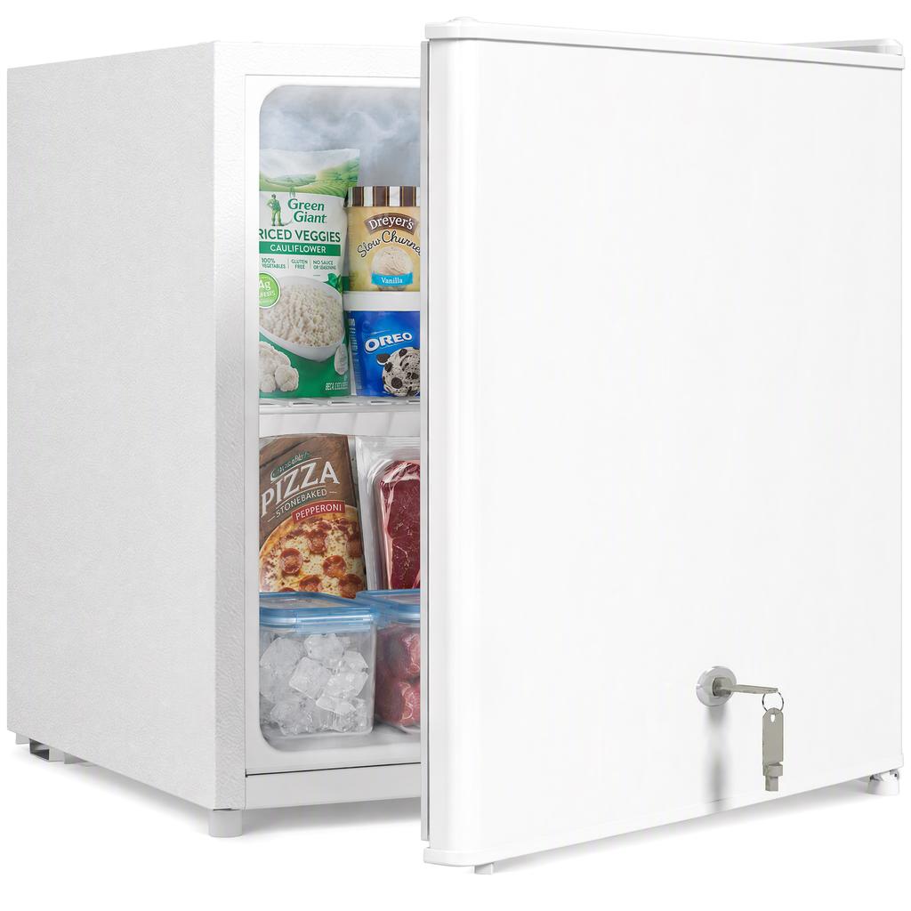 Mini Congelatore 35 L Scatola Congelatore Elettrica Autoportante 161 W Mini Congelatore a Cassetto 47 x 44.2 x 48.8 cm Bianco