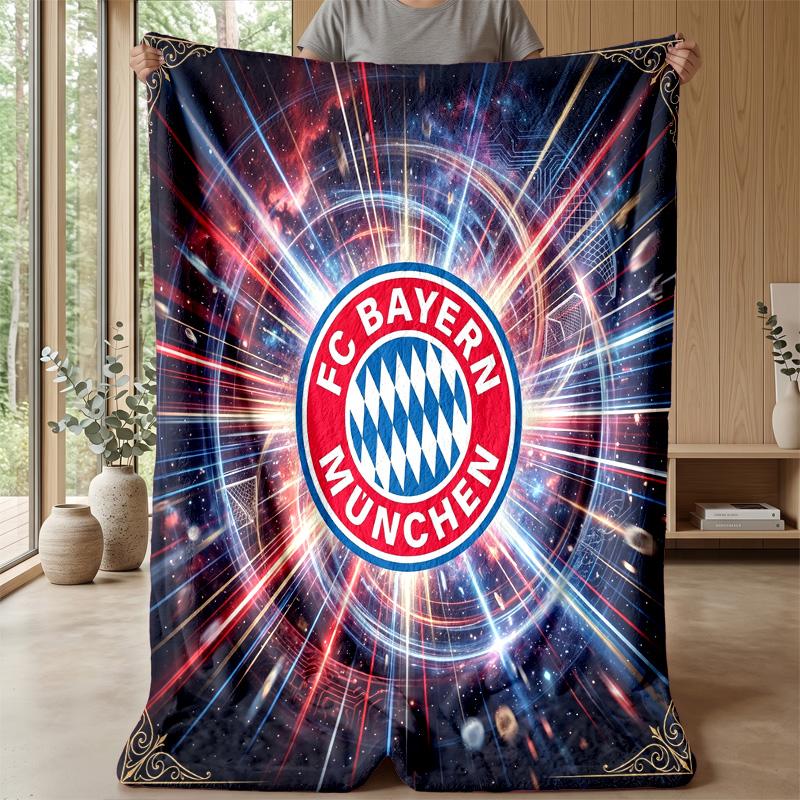 Bayern Munich Theme Blanket Soft Flannel Blanket Plush Throw Blanket Cozy Sofa Bed Blanket for Home Decor