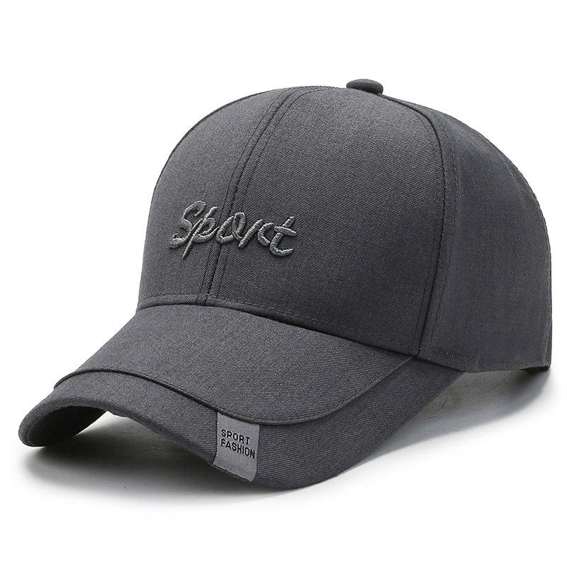 Hat Men's Middle-aged Cotton Baseball Cap Versatile Embroidered Sun Hat Spring and Autumn Dome Bent Cap