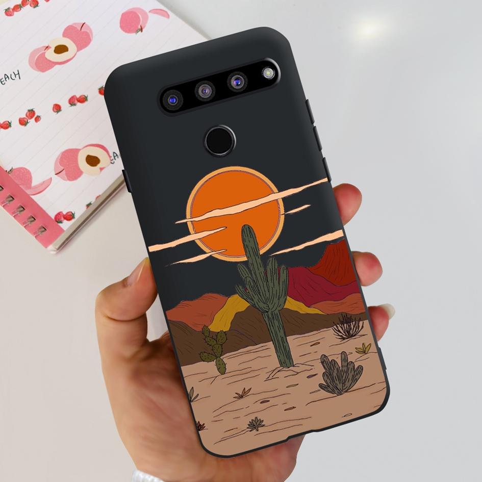 For LG V35 ThinQ Case Cover For LG V40 V50 V50S ThinQ Shockproof Silicone Cases Fashion Flower Soft Funda For LGV50 ThinQ Bumper