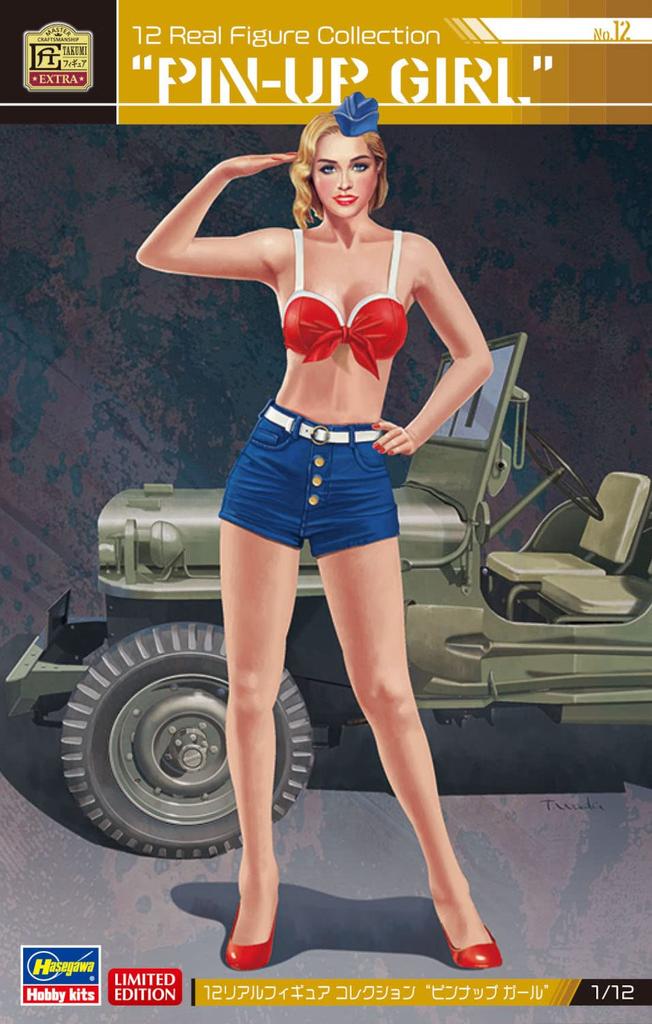 Hasegawa Real Figure Collection Girl Unpainted Resin Kit SP507 1/12 No.12 Pin-up