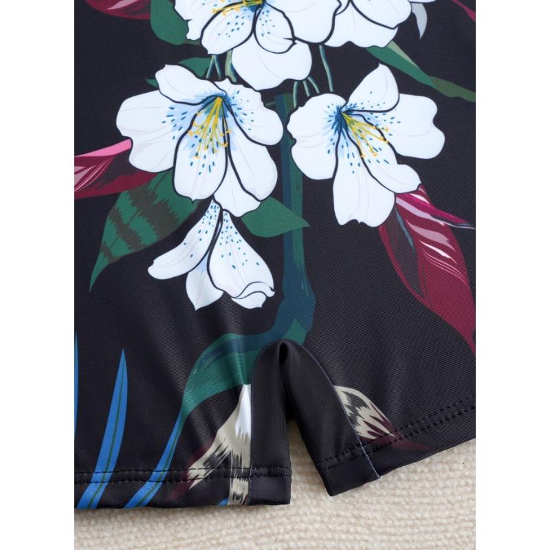 2026 New Racing Swimsuit Women's Personalized Printed One-piece Boxer Briefs Casual Conservative Swimwear
