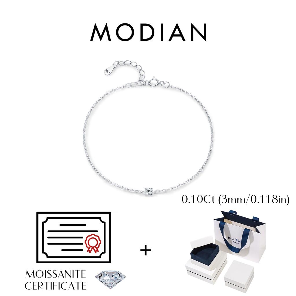 D Color Moissanite Bracelet 925 Sterling Silver Classic Minimalist Daily Link Chain Bracelet For Women Fine Jewelry