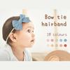 10Pcs Solid Bow Headband Set for Baby Girls Soft Elastic Nylon born Toddler Hair Bands Handemade Headwear Accessories