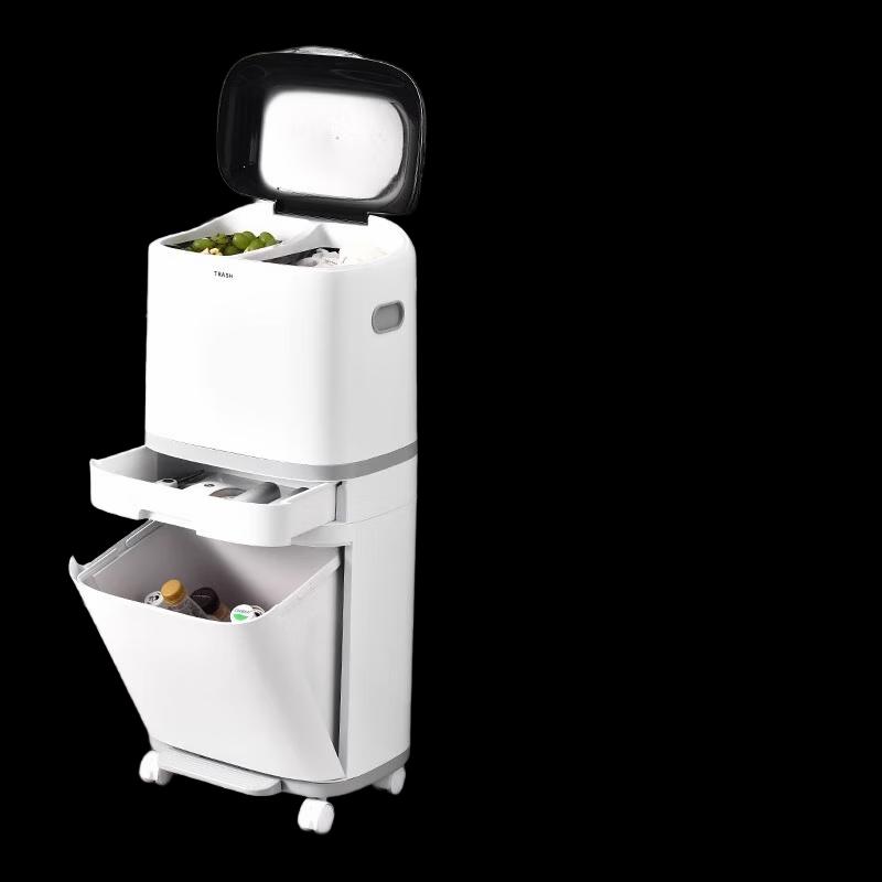 Grey-Nizi 42L 3-Layer Kitchen Sorting Trash Can