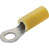 TRUSCO Insulated Crimp Straight and Round of T-RAV3.5-6-Y Terminals, (Pack 100)