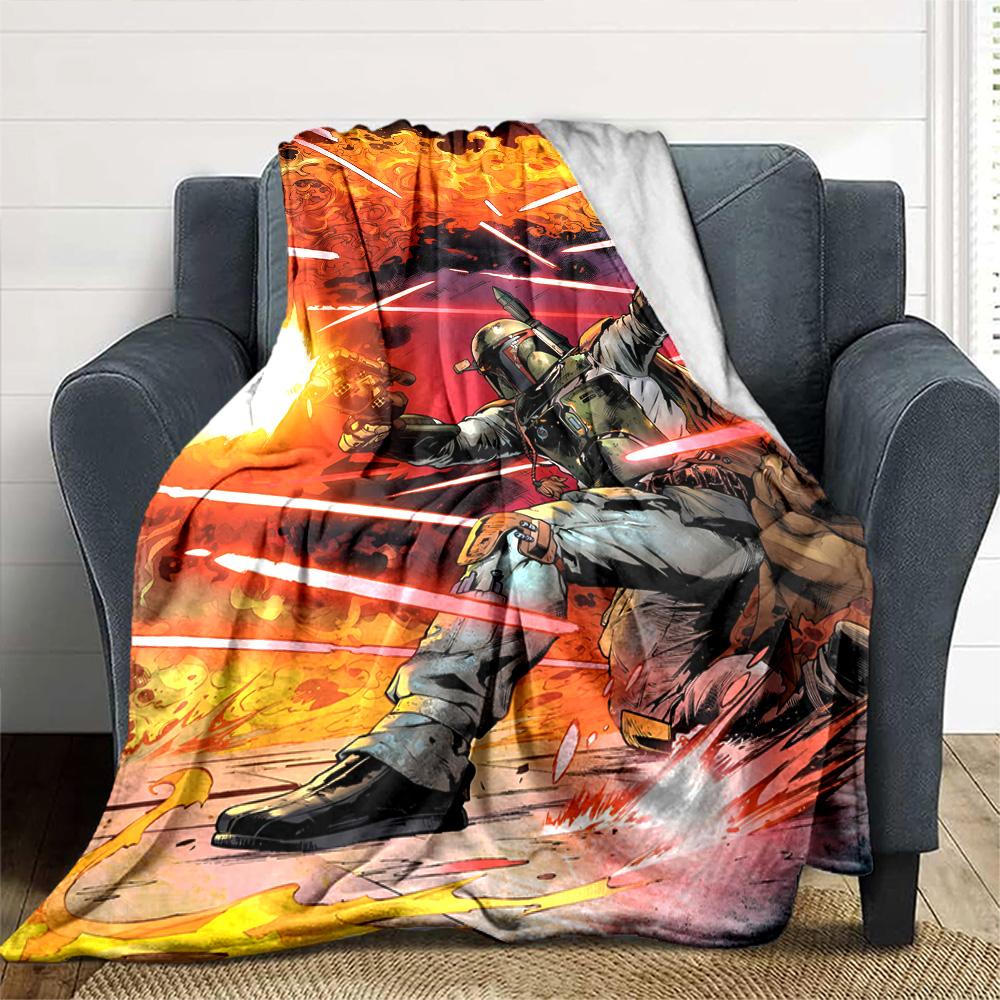 Star Wars Blanket Comfortable Perfect for Sofa Office Bedding Four Seasons Multipurpose Digital Print Ideal Gift for Friends Family Couples Picnic